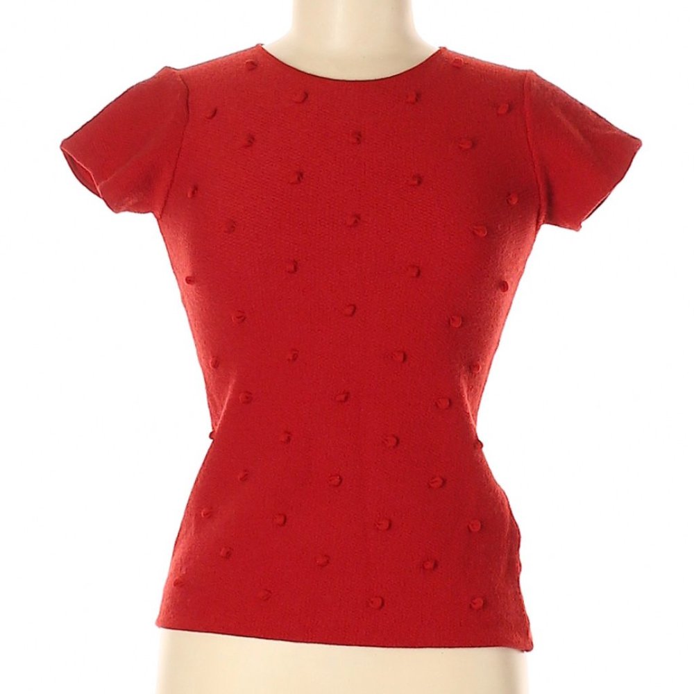 {Armani Collezioni } Wool Short Sleeve Sweater